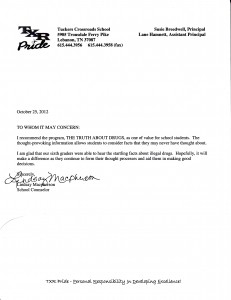 Recommendation letter - Wilson County