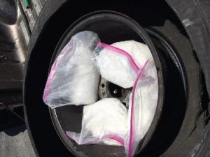 crystal meth hidden in tire